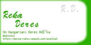 reka deres business card
